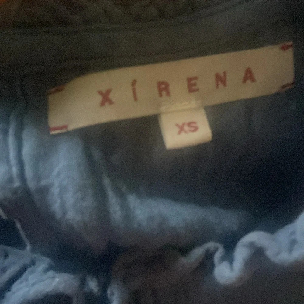 Xirena Chelsea Faith Tiered Gauze 100% Cotton Maxi Dress Belted Cornsilk Blue XS - Picture 5 of 6